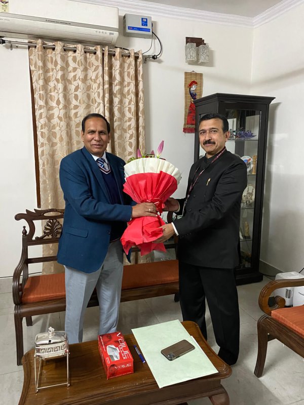 Dr. K. R. Madhar with Dr. John Joseph, Chairman, Central Board of Indirect Taxes, in New Delhi.