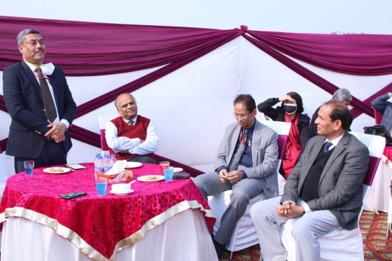 Shri Surjit Bhujbal (presently, Member, Central Board of Indirect Taxes)  delivering his speech at the time of superannuation of Dr. K. R. Madhar at New Customs House, New Delhi. 